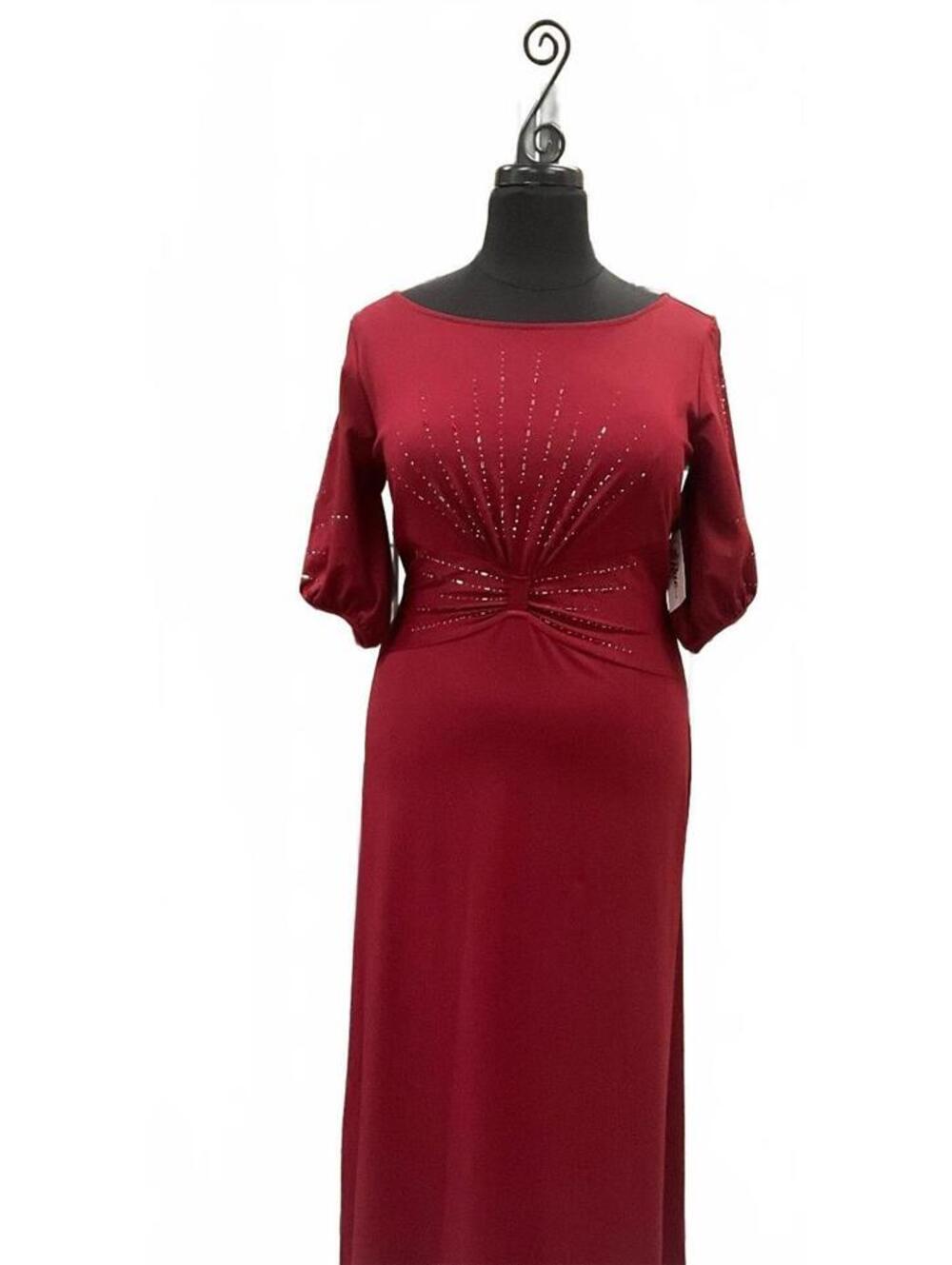 Burgundy Long Formal Beaded Plus Size Dress NWT